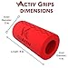 Activ Grips - Thick Bar Training Adapter [1 Set] w/ Bonus E BOOK // Fat Grip Attachment Fits On Barbell, Dumbbell, Cable Attachment For Extreme Muscle Growth - Strengthen Forearms, Biceps, Triceps