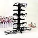 Luxuriant July Plastic Sunglasses Holder Display Stand Eyewear Rack for 6 Pairs (Black)