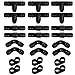 SUNHE YHK 24 Pieces Drip Irrigation Kits Accessories for 1/2 Inch Tubing - 6 Barbed tees, 6 Couplings, 6 Elbows, 6 Tubing End Cap Closures for Rain Bird and Compatible Drip or Plant Watering System