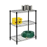 Honey-Can-Do 3-Tier Heavy Duty Adjustable Shelving Unit, Black