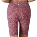 Yogareflex Women's Tummy Control Fitness Workout Running Yoga Shorts (S-3XL) , Redheather , Medium