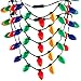 LED Light Up Christmas Bulb Necklace String Light Party Favors for Adults or Kids Holiday - (5 pack)