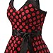 Dressystar Women Vintage Polka Dot Swing Party Picnic Costume Dresses Halter