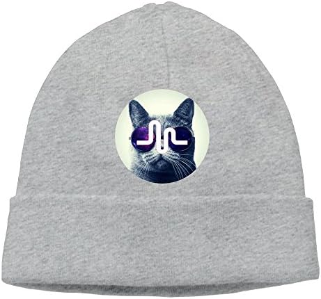 Musical.ly Cat Unisex Beanies Caps Skull Hats Warm Thick Cuff Beanie Hat Ash