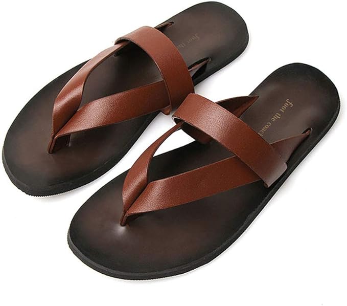 Sandals, Men's Sports Sandals, OpenToed Leather Outdoor Shoes, Summer Fashion Leather Soft