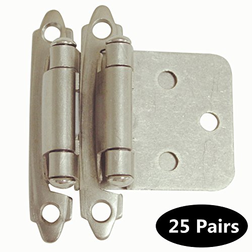 Buy 50 Pack(25 Pairs) Brushed Satin Nickel Decorative Self Closing Face