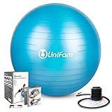 Exercise Stability Ball Chair with Hand Pump Use for Crossfit, Yoga, Balance & Core Strength Training, Non-Slip & Anti-Burst Extra Thick Fitness Ball(Multiple Sizes)