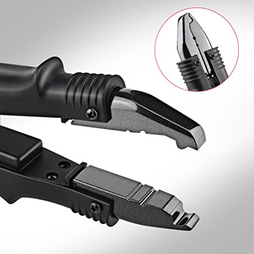 Professional Hair Extension Tool Fusion Hair Connector Heat Iron Wand Melting Tools, with Adjustable Temperature Setting (210℉ - 390℉), Dual Voltage, Black, BLUETOP