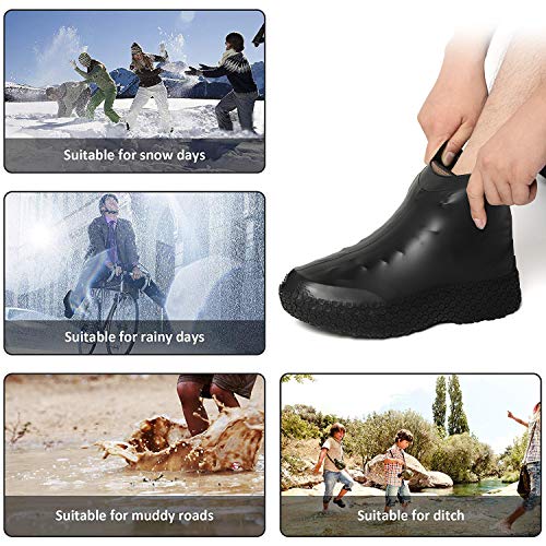 WellUp Waterproof Shoe Covers Reusable Silicone Non-Slip Rain Snow Shoes Covers - Thumbnail 5