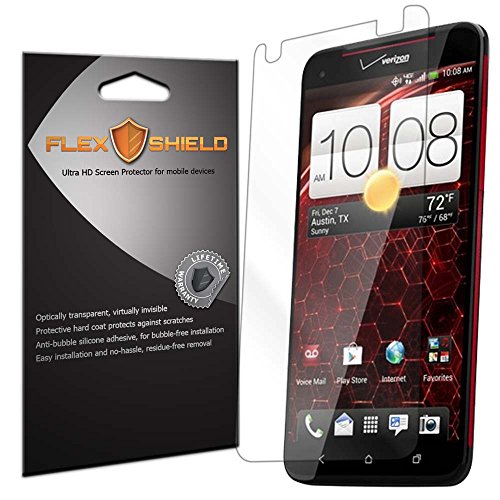 FlexShield [5-Pack] - HTC Droid DNA (Model(s): 6435LVW) Screen Protector with Lifetime Replacement Warranty - Ultra Clear PET Film - Bubble-Free HD Clarity with Anti-Fingerprint &amp; Scratch Resistance