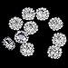 10pcs Rhinestone Button Flatback Decoration DIY 15mm Clear