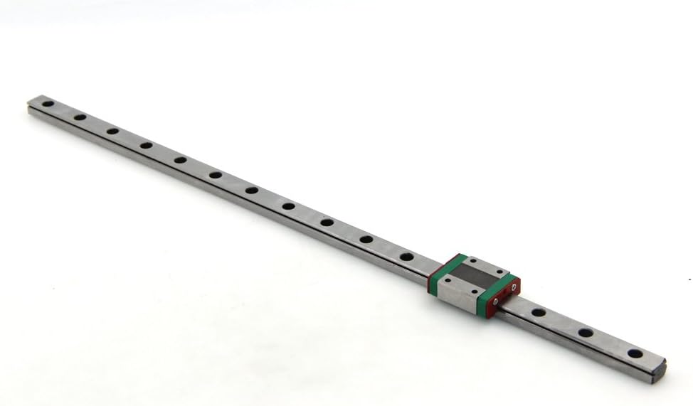 PoPprint MGN12-400mm Linear Guide Motion Rail Way Slide with MGN12H Linear Rail Guide Carriage Block for 3D Printer CNC Machine Parts (400mm)