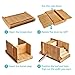 WELLAND Bamboo Bread Slicer Guide, Foldable Wooden Toast Cutting Guide with 3 Slicing Sizes for Homemade Breads, Loaf Cakes