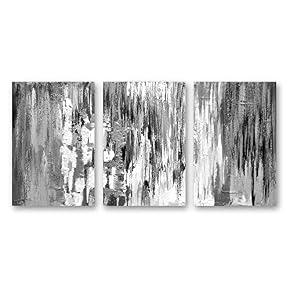3 Panel Black and White Abstract Pictures Home...