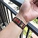 LDFAS Compatible for Apple Watch Band 44mm 42mm, Natural Wood Red Sandalwood Stainless Steel Metal Link Bracelet Strap Compatible for Apple Watch SE Series 6/5/4/3, Black/Gold