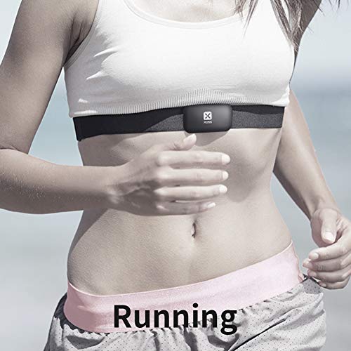 XOSS Chest Strap Heart Rate Monitor Bluetooth 4.0 Wireless Heart Rate with Chest Strap Health Accessories (Black Bluetooth&ant+)