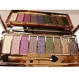 Kikole 9 colors Waterproof Diamond Bright Makeup Eye Shadow Set Glitter Eyeshadow Palette with Brush