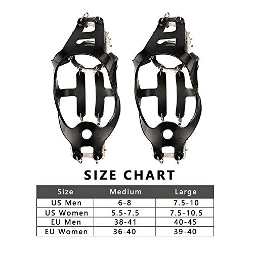 Cosyzone Traction Cleats Micro Ice Spikes for Shoe/Boots Safe for Walking, Jogging, Climbing and Hiking(M