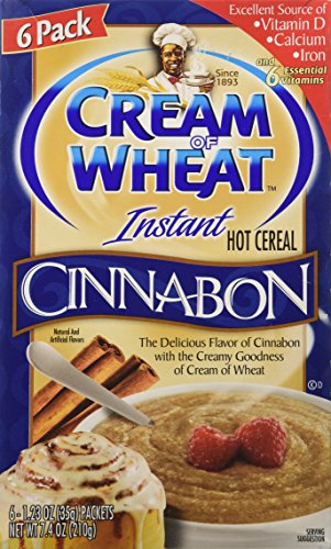 Cream of Wheat Instant Hot Cereal, Cinnabon Flavored, 6ct Box, 7.4oz (Pack of 2)