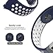 UMTELE For Fitbit Ionic Band, Two-toned Perforated Replacement Strap Breathable Accessory Wristband with Quick Lock&Release Buckle for Fitbit Ionic Smart Watch, Small, Blue/White