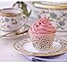 ELENKER 120pcs Cupcake Wrapper Lace Laser Cut Filigree Cupcake Wraps Liner Baking Cup