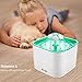 pedy Cat Water Fountain, Automatic Cat Flower Water Fountain, Pet Water Fountain for Cats and Dogs with Filter 4 Filters, Green (2.0L)