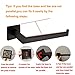 Nolimas Matte Black Bath Towel Bar Single Bars Towel Ring Classic Wall Mounted SUS304 Stainless Steel Bathroom Towel Rack Toilet Kitchen Towel Shelf Single Layer