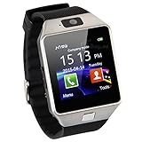 Tagital Bluetooth Smart Watch Wrist Watch with Camera For Android IOS Smart Phone Samsung S5 / Note 2 / 3 / 4, Nexus 6, HTC, Sony, Huawei and Other Android Smart Phones (Silver)