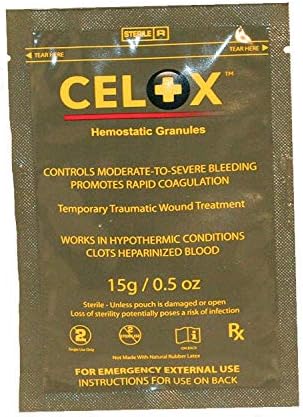 Celox V12090 Blood Clotting Solution, 15g Pouch