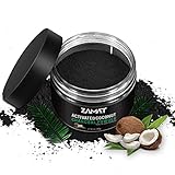 ZAMAT Teeth Whitening Charcoal Powder, Natural Organic Activated Coconut Charcoal Tooth Whitener, Kaolin & Xylitol, Remove Coffee Cigarette Wine Stains, Promote Healthy Teeth & Radiant Smile, 2.11 oz
