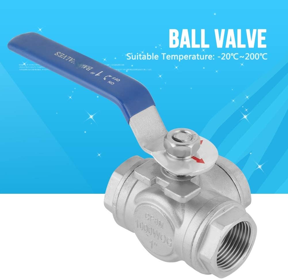 Stainless Steel T-Type Ball Valve, with Three-Way Valve, 1" Female Thread, DN25 Easy to Use Repair and Versatility (1pc) - Image 3
