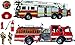 Firetrucks and Firefighters Giant Stickers - Removable and repositionable Wall Decals Wall Art for Any Kids Room