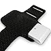 iGadgitz U3264 Reflective Anti-Slip Black Sports Jogging Gym Armband with Key Slot Compatible with Sony Walkman NWZ-A15, A17, A25, A27 8GB 16GB 32GB & 64GB - Black