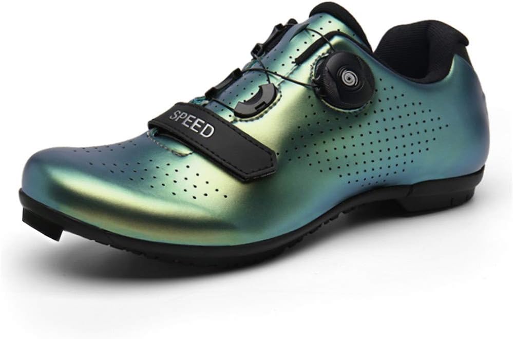 Men's Women's Breathable Road Bike Cycling Shoes MTB Spin Cycling Shoe with Quick lace Compatible with SPD Cleats