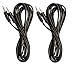 3.5mm 1/8 Male Mini Plug to Male Mini Plug monaural Mono Audio Cable 2 Pack