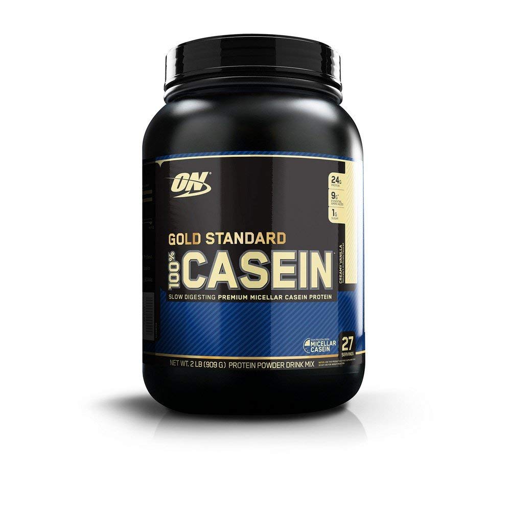 OPTIMUM NUTRITION GOLD STANDARD 100% Casein Protein Powder, Creamy Vanilla, 2 Pound: Prime Pantry