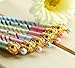 ONOR-Tech Set of 6 Lovely Cute Crown Design Ballpoint Pen Ball Pen for School, Office, Family use