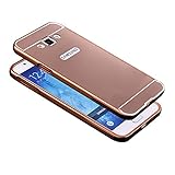 J7 Case, Galaxy J7 Case, Silverback(TM) -Luxury Metal Air Aluminum Bumper Detachable + Mirror Hard Back Case 2 in 1 Cover Ultra-Thin Frame For Samsung Galaxy J7 -RoseGold