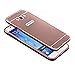J7 Case, Galaxy J7 Case, Silverback(TM) -Luxury Metal Air Aluminum Bumper Detachable + Mirror Hard Back Case 2 in 1 Cover Ultra-Thin Frame For Samsung Galaxy J7 -RoseGold