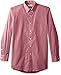 Van Heusen Men's Regular Fit Gingham Button Down Collar Dress Shirt, Red Henna, Medium