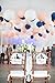Furuix 9 pcs White Navy Pink 10inch Tissue Paper Pom Pom Paper Lanterns for Nautical Party Decorations Navy Blue Themed Party Wedding, Baby Shower Decoration Navy & Pink Nursery Room Decoration