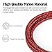 iPhone Charger, Mfi Certified Cable, 5 Pack (3FT 3FT 3FT 3FT 3FT) Extra Long Nylon Braided Charging&Syncing Cord Compatible with iPhone Xs/XR/XS Max/X/7/7Plus/8/8Plus/6S/Plus/5C More Red&Black
