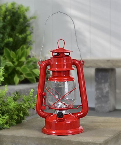 LED 11" Lighted Metal Lantern (Red)207182