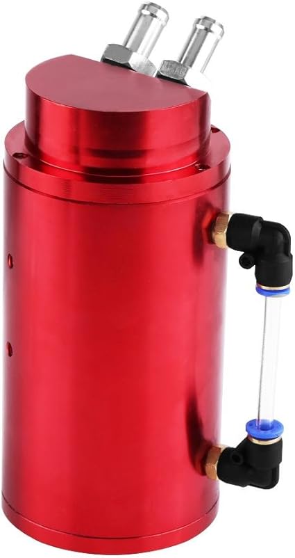 Oil Catch Can Serbatoio Raccolta Olio Universale In Alluminio – Kit Sfiato Per Auto – Colore Nero - 2