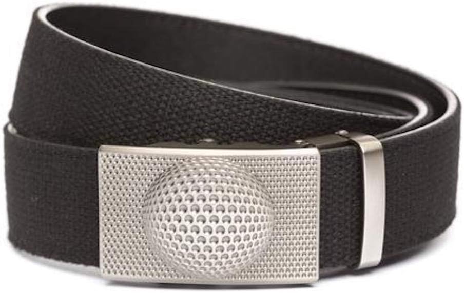 Anson Belt & Buckle Mens 1.5" Golf Buckle in Gunmetal with Ratchet