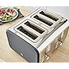 Swan ST14620GRYN, 4 Slice Nordic Toaster, 1500W, Slate Grey