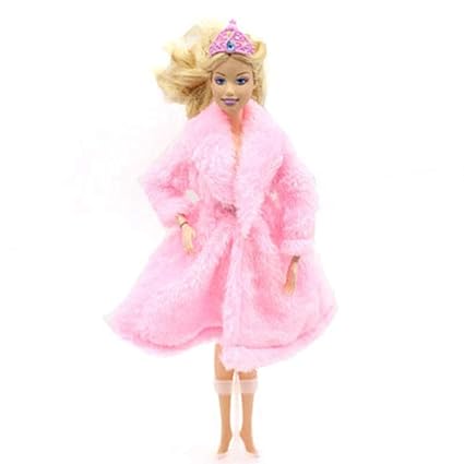 wondergirls Rare Dress Doll Coat in Creamy White Fur fits American Girl Dolls Made, Fashion Forward Off-White Fur Doll Clothes Dress Coat fits 18 Inch Dolls for Special OCC(None Coat, Pink.)
