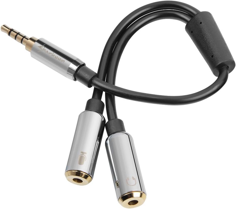 Sharkoon PMP35 Cable Combo Audio Adapter 12 cm silber - Image 3