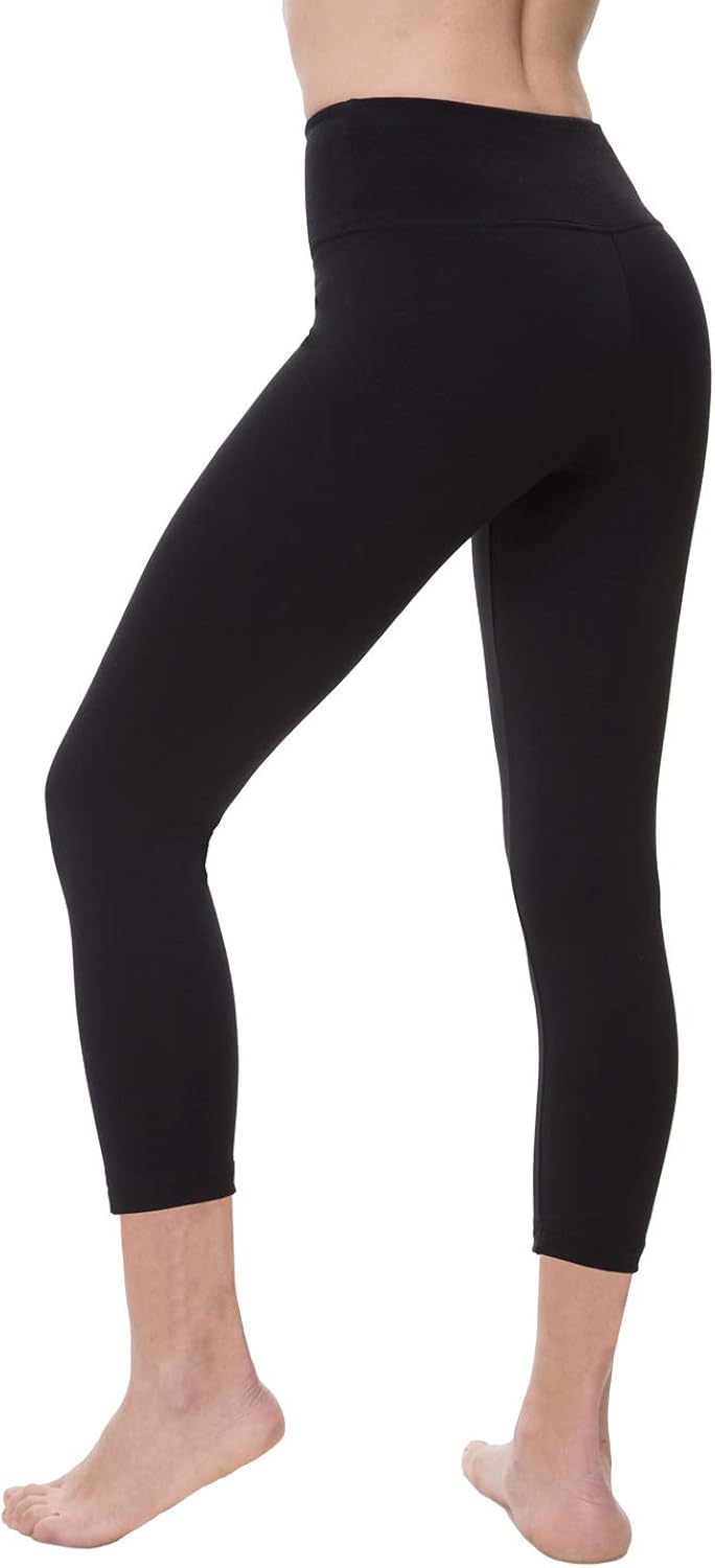 NIRLON Capri Leggings for Women 7/8 Length High Waist Workout Capri's Yoga Pants Regular & Plus Size Cotton Spandex at  Women’s Clothing store