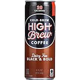 High Brew Cold Brew Coffee 6 - 8oz Cans (Black & Bold)